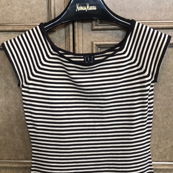 INC BROWN & CREAM STRIPED SLEEVELESS PETITE SHIRT - Picture 5 of 8